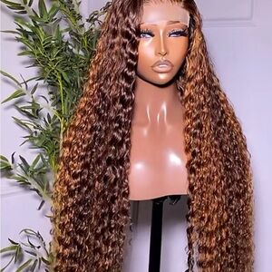 Luxurious Brown Wet N Wavy Hair Wig pre plucked